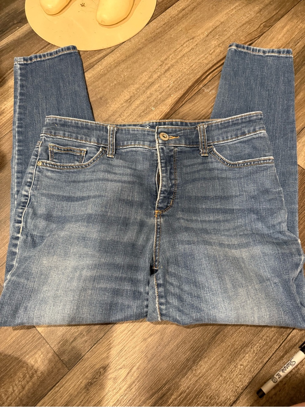 St. John's Bay Women's Skinny Jeans in Light Blue Wash